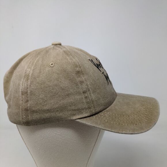 YF Women's Perfectly Imperfect Slideback Hat Tan Embroidered Logo - Picture 6 of 10